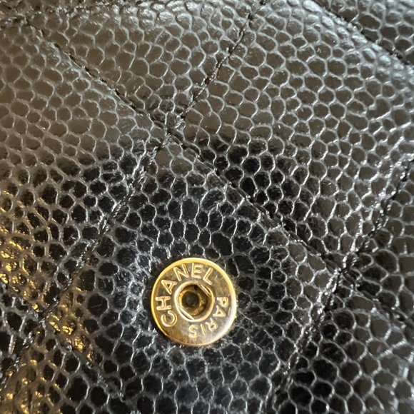 CHANEL Caviar Quilted Wallet On Chain WOC Black - Picture 4 of 8